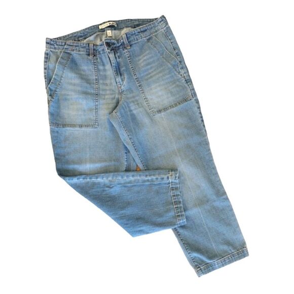 Y2K High Rise Straight Leg Capri Jeans with Pockets Size 12 - Picture 4 of 12